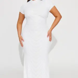 Sequin Maxi Dress - White