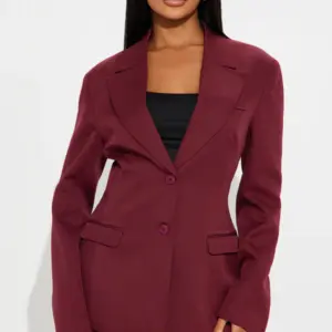 Kendall Fitted Blazer - Burgundy