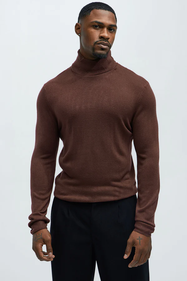 DeAngelo Turtleneck Sweater - Chocolate